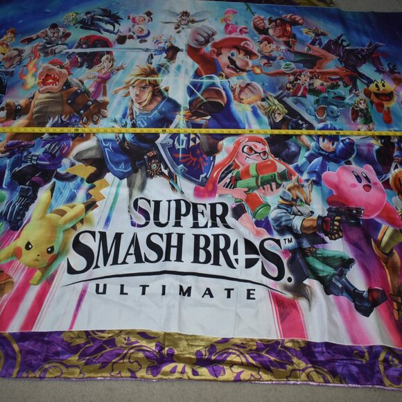 BIG58"x76" Super Smash Bros. Ultimate mural banner tapestry wall poster art flag - Picture 8 of 11